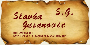 Slavka Gušanović vizit kartica